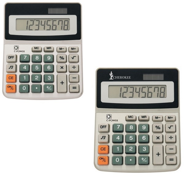 SH1676 Dual Power Calculator With Custom Imprint